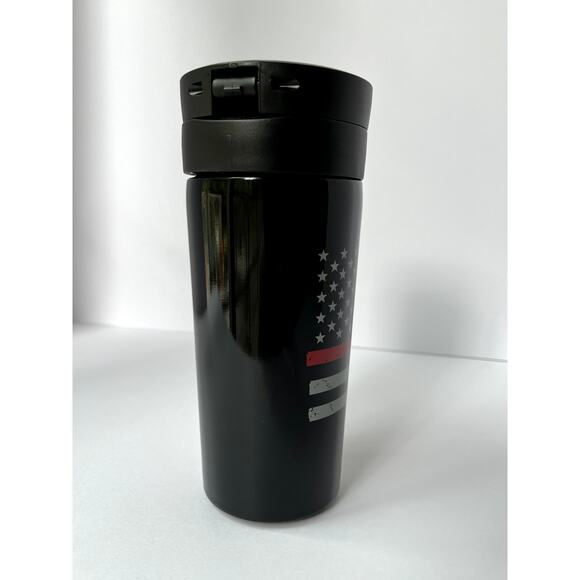 Thin Red Line Fire Department American Flag 12 Ounce Vacuum Tumbler - Picture 3 of 10